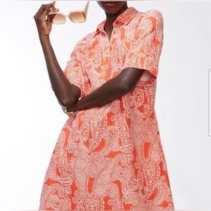 Chico's Orange Patterned Swim Cover-Up